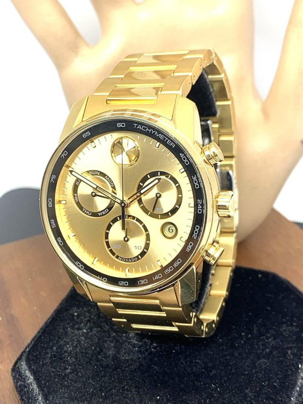 Movado Men's Watch 3600866 Bold Chronograph Swiss Quartz Gold Steel 44mm